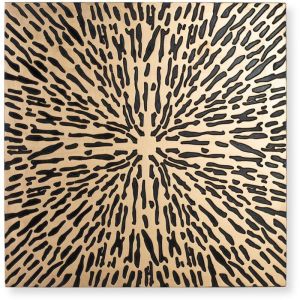 Image de T&ecirc;te lit MDF dor&eacute; et noir