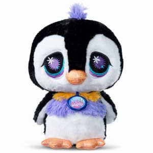 Bandai Littlest Pet Shop - Peluche Pingouin 25 cm - Littlest Pet Shop LPS Pingouin Deluxe - Peluches Animaux Mignons Grands Yeux Qui Brillent - Jouet Enfant 3 Ans et + - BF00668