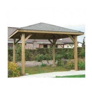 Solid Kiosque de jardin 19,1 m&sup2;, Toiture Shingle gris, Ancrage Aucun