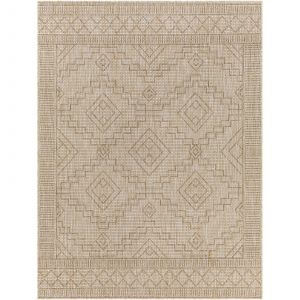 Tapis d'Extérieur/Intérieur Effet Jute Sable/Beige 160x213