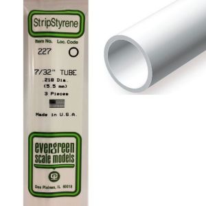 Evergreen Tube rond en plastique 350 x 5,5 mm Ø Int 4,1 mm - 3 pcs