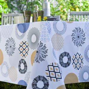 Calitex Nappe Rectangle Neptune Toile Ciree Curry