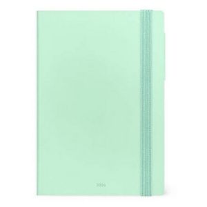 Legami Agenda hebdomadaire moyen 2026, Pastel Mint, 12 mois moyen, fermeture avec &eacute;lastique, journal de janvier 2026 &agrave; d&eacute;cembre 2026, en papier FSC certifi&eacute;, 12 x 18 cm