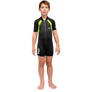 Cressi Shorty Kids - Combinaison de Natation pour Enfant - Premium Néoprène 1.5mm - Noir/Lime - 7/8 ans