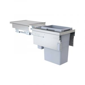 Hailo Poubelle de cuisine tri sélectif 2 bacs encastrable 45L (38+7) Euro Cargo
