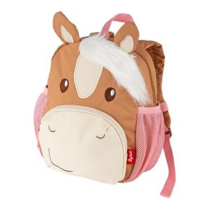 Sigikid Mini sac &agrave; dos pour enfant pour berceau, cr&egrave;che, voyages recommand&eacute;s pour les filles &agrave; partir de 2 ans, Rose/marron/poney, S, D&eacute;contract&eacute;