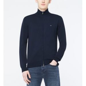 Eden Park Cardigan droit zippé en maille coton