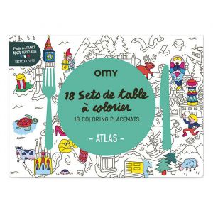 Omy Set de table &agrave; colorier - atlas