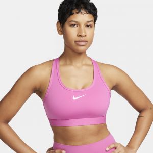 Nike Brassière de sport rembourrée Swoosh Medium Support pour femme - Rouge - Taille S - Female