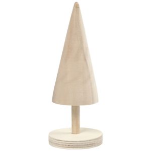 Creotime Sapin en bois à décorer - 15,5 x 5 cm