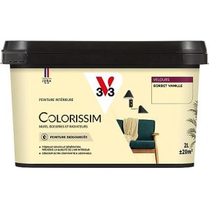 V33 Peinture multi-supports Colorissim Sorbet vanille Velours 2L