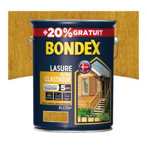 Image de Bondex Lasure Ultra classique satin 5 ans 6L Chêne clair