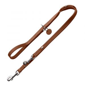 Hunter Laisse r&eacute;glable Aalborg, cognac pour chien - L 200 x l 1,5 cm