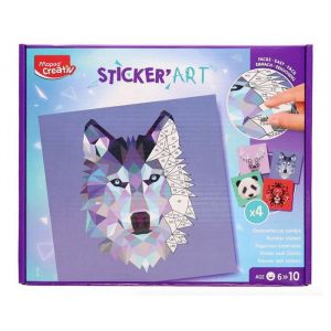 Maped Creativ - Aqua'Art Danse - Activité Aquarelle pour Enfants - Coloriage aux Crayons Aquarellables + Pinceau à Eau sur Supports Métallisés - 3 Affiches à Colorier et Personnaliser - Dès 7 Ans
