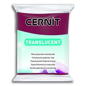 Cernit Pâte polymère Translucide 56g Bordeaux