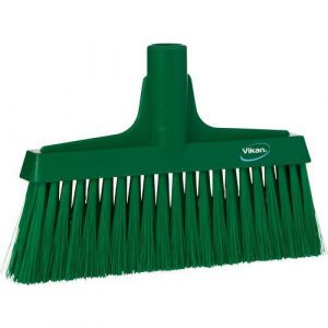 Vikan Hygiène - Balai de passage - Avec manche droit - Fibres douces - Vert