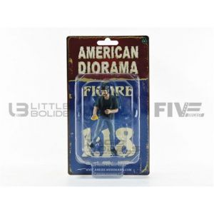 Image de American Diorama Voiture Miniature de Collection 1-18 - FIGURINES The Weekend Car Show - Num 7 - Blue - 38215