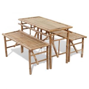 Table avec 2 bancs 100 cm bambou 02_0018684