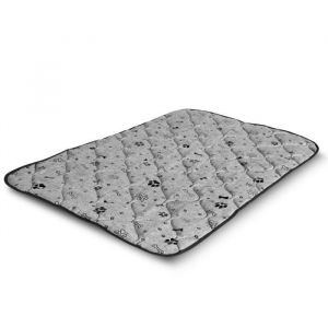 Tapis pour chien, imperméable, gris, 120x80 cm, design : os, Prestige matelas