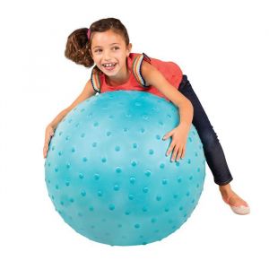 BeToys Boule rebondissante - Boule rebondissante - Ballon Bleu pour Tout-Petits et Enfants - Sit & Bounce - Pompe &agrave; air Incluse - 3 Ans et +