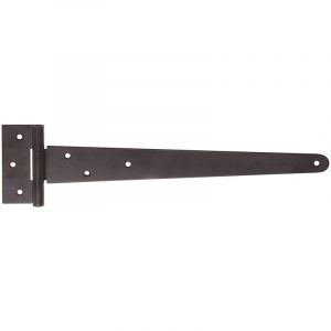 Alberts 309862 Penture anglaise | laquée noire | penture 348 x 46 mm | charnière 90 x 40 mm