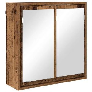 VidaXL Armoire Miroir de Salle de Bain Bois Ancien 60 x 20 x 60 cm