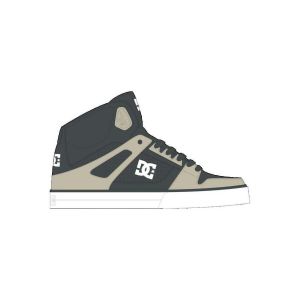 DC Shoes Homme Pure High Top WC Basket, Noir, Gris, Marron, 41 EU