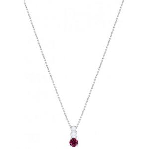 Swarovski : Collier et pendentif Bijoux 5447060 - Acier Argent&eacute; Cristaux Pendentif Rouge Femme
