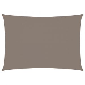 Voile toile d'ombrage parasol tissu oxford rectangulaire 2,5 x 4 m taupe