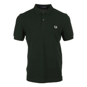 Fred Perry Plain Night Green/Snow White - Polo - vert - S - 100% Coton,Coton