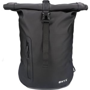 ONYX Rolltop Backpack 25 à 40 L - Avec compartiment pour ordinateur portable - Sac à dos ajustable - Sac de voyage - Imperméable et durable - Noir