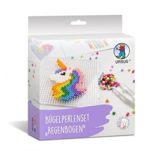 Ursus 3941 00 02 - Set de Perles &agrave; Repasser Arc-en-Ciel, 2000 Perles, 5-10 Motifs, Set de Bricolage DIY &agrave; enficher, cr&eacute;er des Images de Perles & Les Faire soi-m&ecirc;me