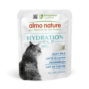 Almo Nature Nature HFC Hydration Help Aliments Humides pour Chats - Lait de Chèvre - Human-Grade, Gluten-Free, Grain-Free, Monoprotéique, 50g, Lot de 24, 1,2 kg