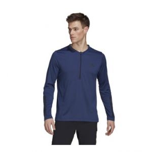 Adidas Maillot d entrainement a manches longues et fermeture eclair 1 4 xl