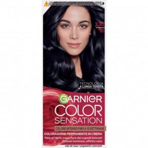 Garnier Color Sensation Coloration Permanente en Cr&egrave;me 2.10 Noir Bleu