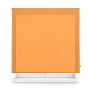 Blindecor Ara | Store enrouleur translucide uni - Orange, 140 x 175 cm (largeur x hauteur) | Taille du tissu 137 x 170 cm | Stores pour fenêtres (ECOMMERC3, neuf)