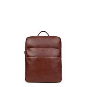 Hexagona Sac &agrave; dos A4 Cuir R&Eacute;PUBLIQUE Marron Page