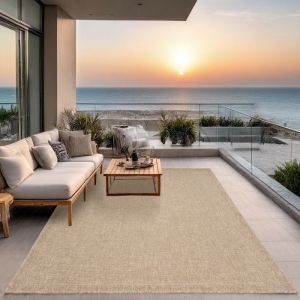 Tapis extérieur jute intempéries - Nature - 80 x 250 cm