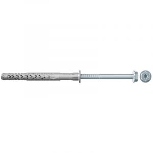 Fischer Cheville rallongée SXRL 14 x 260 avec vis à tête hexagonale et rondelle intégrée en acier électrozingué pour fixation ossatures et cadres/Boite de 50