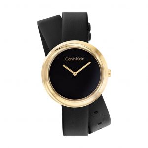 Calvin Klein Women's Analog Quartz Watch with Leather Strap 25200095
