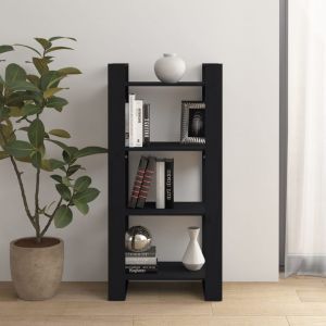 VidaXL Bibliothèque/Séparateur de pièce Noir 60x35x125 cm Bois massif