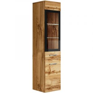 Image de Badplaats - Armoire de rangement Rio Hauteur 131 cm Chene - Meuble de rangement haut placard armoire colonne - Chene