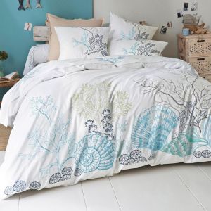Housse de couette percale de coton RECIF - blanc