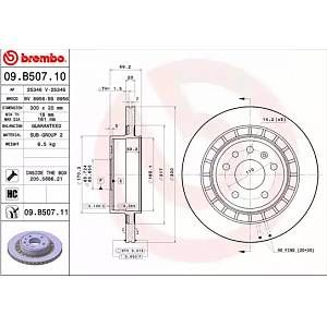 Brembo Jeu de 2 disques de frein SAAB 9-5 (06509.B507.11)
