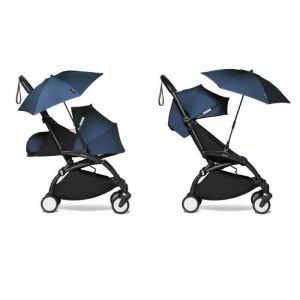 Image de Babyzen Pack poussette YOYO2 cadre noir pack 0+ 2020 6+ ombrelle - bleu air France