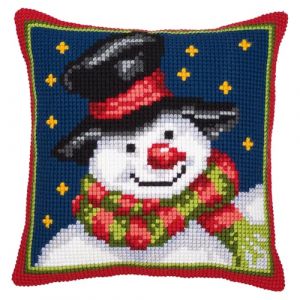 Vervaco Kit coussin au point de croix Le Bonhomme de neige