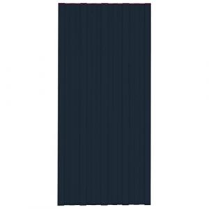 VidaXL Panneaux de toiture 12 pcs Acier galvanisé Anthracite 100x45 cm - 8720287782193