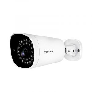 Foscam Caméra de Surveillance G4EP Avec Fil UHD LED PoE Extérieur Blanc
