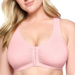 Glamorise Baumwoll-BH mit Vorderverschluss und T-Rücken - Sanftes Pink Unterwäsche 1 ct Damen (45.89 € / 1 ct)