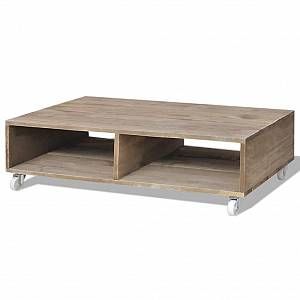 Image de VidaXL Table basse Bois massif Marron